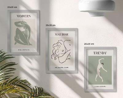 Galerie de perete Personaje elegante în forme și culori minimaliste