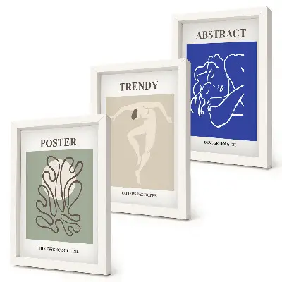 Set 3 tablouri cu ilustrații pastelate de Henri Matisse