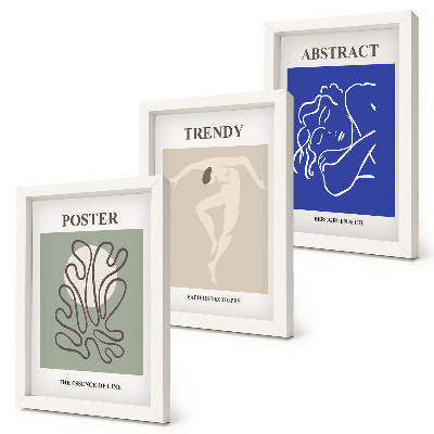 Set 3 tablouri Ilustrații pastelate de Henri Matisse