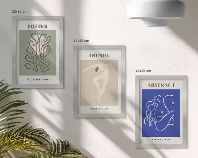 Set 3 tablouri cu ilustrații pastelate de Henri Matisse