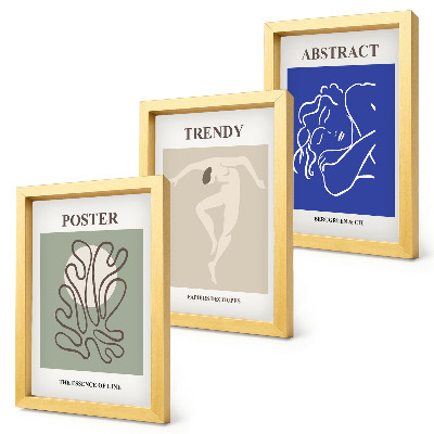 Set 3 tablouri Ilustrații pastelate de Henri Matisse