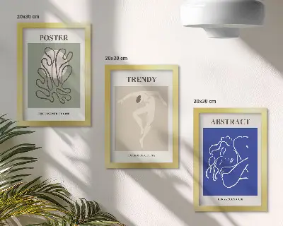 Set 3 tablouri cu ilustrații pastelate de Henri Matisse