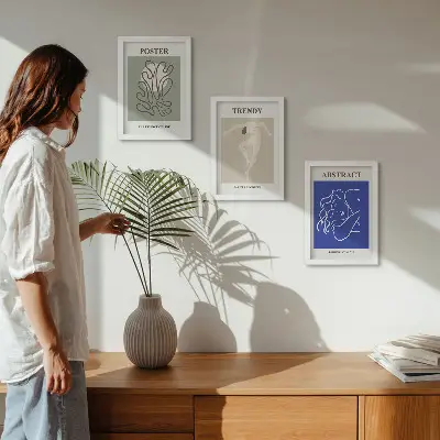 Set 3 tablouri cu ilustrații pastelate de Henri Matisse