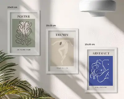 Set 3 tablouri cu ilustrații pastelate de Henri Matisse