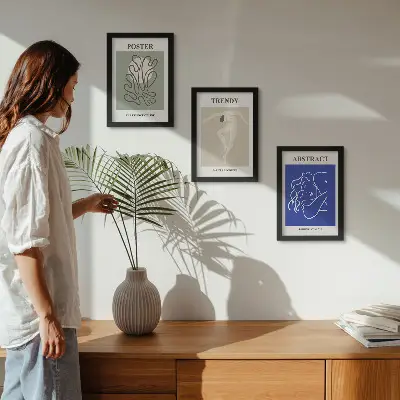 Set 3 tablouri cu ilustrații pastelate de Henri Matisse