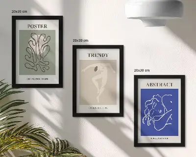 Set 3 tablouri cu ilustrații pastelate de Henri Matisse