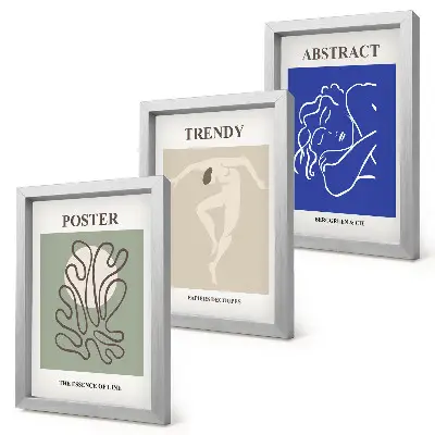 Set 3 tablouri cu ilustrații pastelate de Henri Matisse