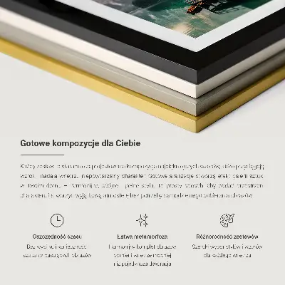 Galerie de perete cu model de valuri în stil grafic japonez
