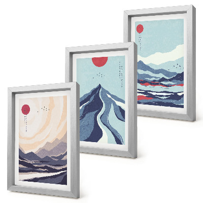 Galerie de perete Peisaje montane abstracte în stil japonez