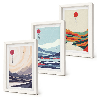 Galerie de perete Peisaje montane abstracte japoneze