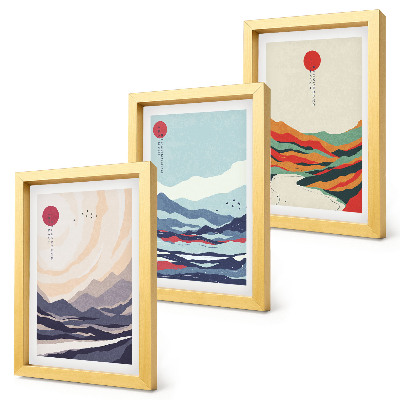 Galerie de perete Peisaje montane abstracte japoneze