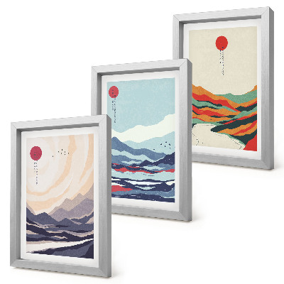 Galerie de perete Peisaje montane abstracte japoneze