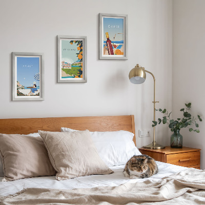 Galerie de perete Vederi de vacanță asupra insulelor Amalfi, Positano și Capri