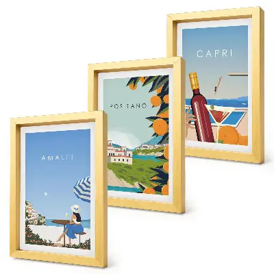 Galerie de perete cu vederi de vacanță din Amalfi, Positano și Capri