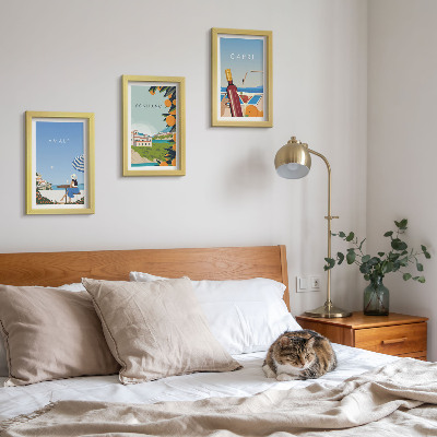 Galerie de perete Vederi de vacanță asupra insulelor Amalfi, Positano și Capri