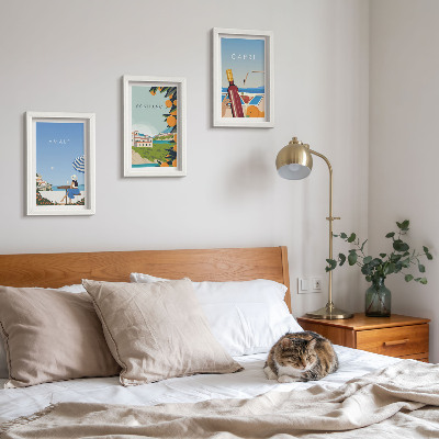 Galerie de perete Vederi de vacanță asupra insulelor Amalfi, Positano și Capri