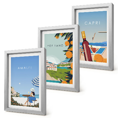 Galerie de perete Vederi de vacanță asupra insulelor Amalfi, Positano și Capri