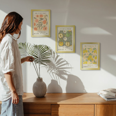 Galerie de perete Modele de postere cu fructe în stil retro