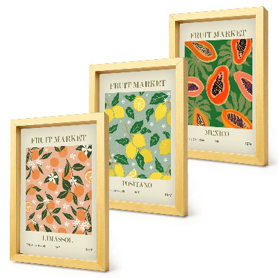 Galerie de perete Citrice și fructe tropicale în stil retro