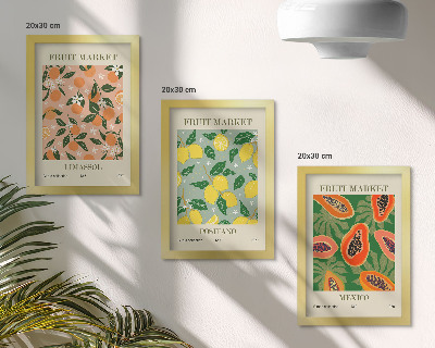 Galerie de perete Citrice și fructe tropicale în stil retro