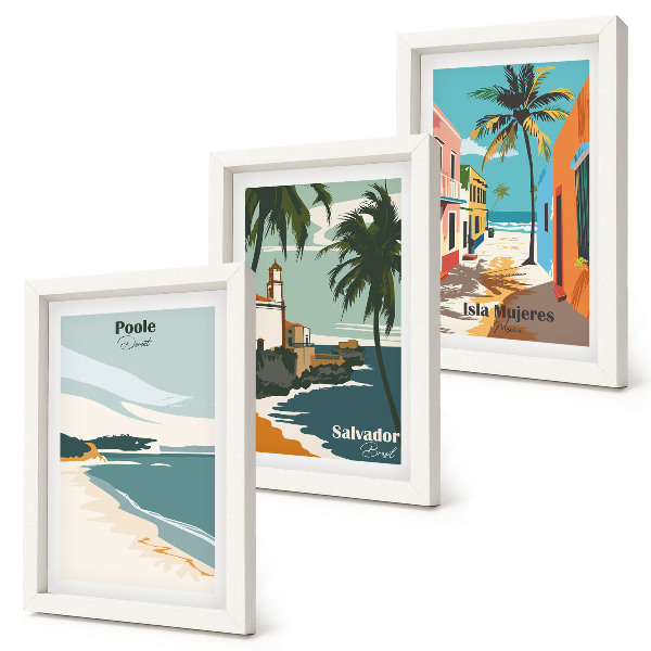Galerie de perete Peisaje tropicale cu plaje și palmieri