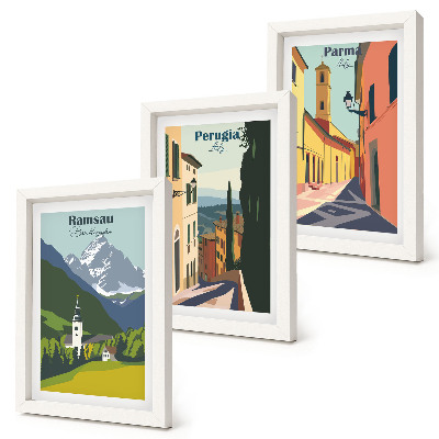 Galerie de perete Peisaje montane și străzi ale orașelor italiene