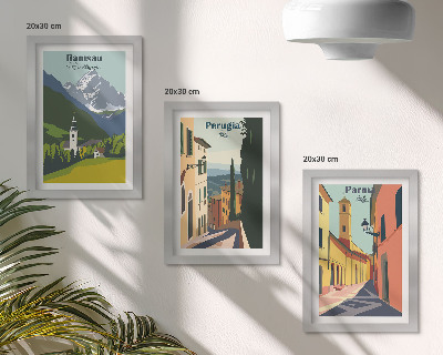 Galerie de perete Peisaje montane și străzi ale orașelor italiene