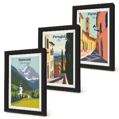Galerie de perete Peisaje montane și străzi ale orașelor italiene
