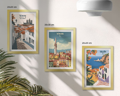Galerie de perete Ilustrații retro ale orașelor celebre din întreaga lume