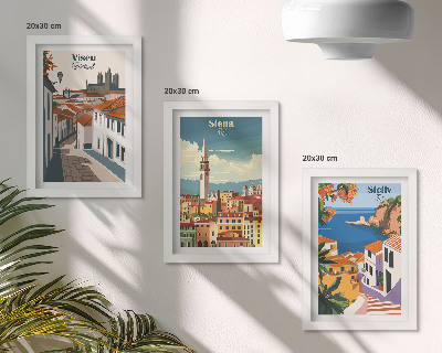 Galerie de perete Ilustrații retro ale orașelor celebre din întreaga lume