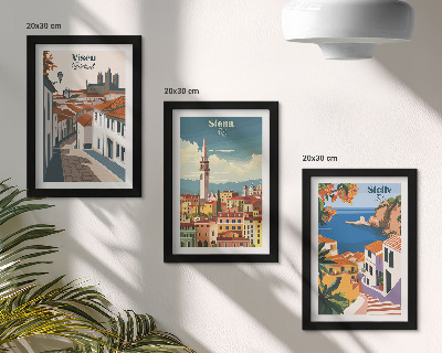 Galerie de perete Ilustrații retro ale orașelor celebre din întreaga lume