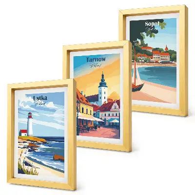 Galerie de perete cu vederi ale orașelor poloneze Ustka Tarnów și Sopot