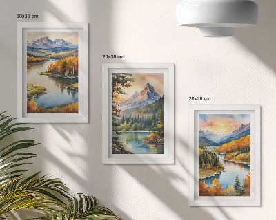 Galerie de perete Peisaje montane cu râu și copaci colorați