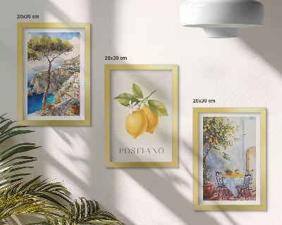 Galerie de perete Vederi ale orașului Positano cu lămâi la soare