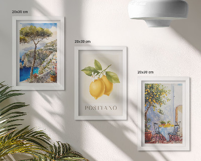 Galerie de perete Vederi ale orașului Positano cu lămâi la soare
