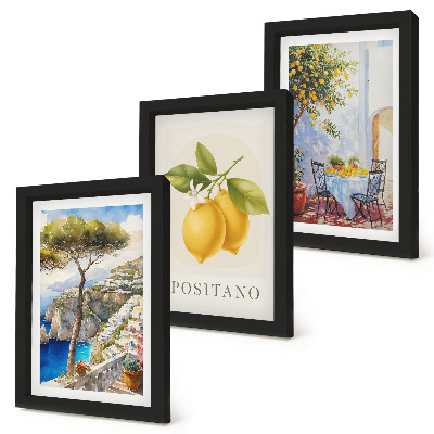 Galerie de perete Vederi ale orașului Positano cu lămâi la soare