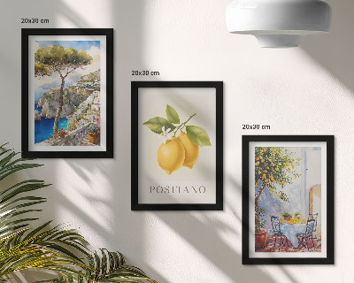 Galerie de perete Vederi ale orașului Positano cu lămâi la soare