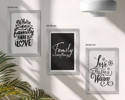 Galerie de perete Familie, dragoste, căldură, acasă, citate inspiraționale
