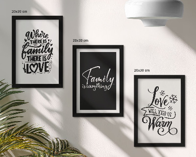 Galerie de perete Familie, dragoste, căldură, acasă, citate inspiraționale