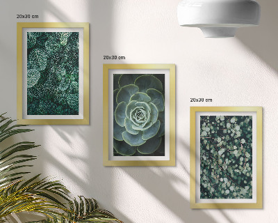 Galerie de perete Frunze verzi de plante suculente și crenguțe delicate