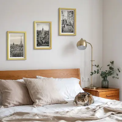 Set 3 tablouri cu vedere a orașului Paris, New York și scări fermecătoare
