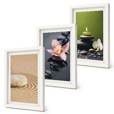 Set 3 tablouri Motive relaxante din piatră, care oferă pace și zen