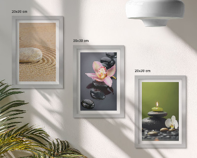 Set 3 tablouri Motive relaxante din piatră, care oferă pace și zen
