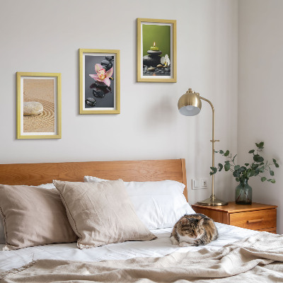 Set 3 tablouri Motive relaxante din piatră, care oferă pace și zen