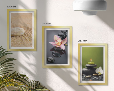 Set 3 tablouri Motive relaxante din piatră, care oferă pace și zen