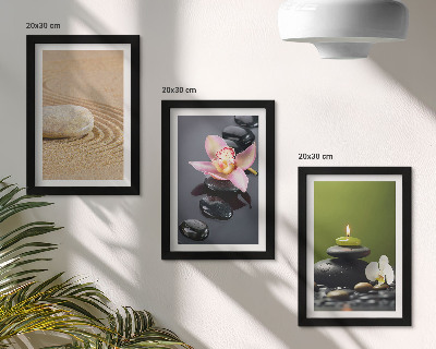 Set 3 tablouri Motive relaxante din piatră, care oferă pace și zen