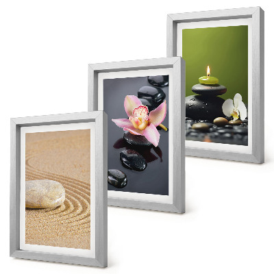Set 3 tablouri Motive relaxante din piatră, care oferă pace și zen