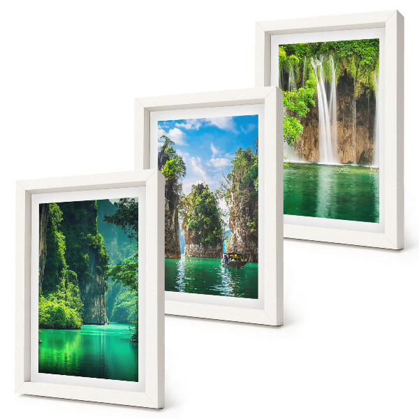 Galerie de perete Peisaje verzi cu cascade și stânci