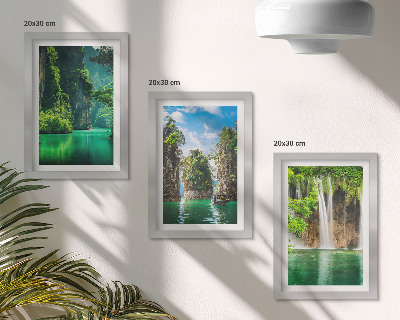 Galerie de perete Peisaje verzi cu cascade și stânci