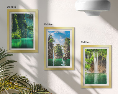 Galerie de perete Peisaje verzi cu cascade și stânci